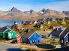 Town Tasiilaq (former Ammassalik), the biggest town in Greenland., autumn Art Print